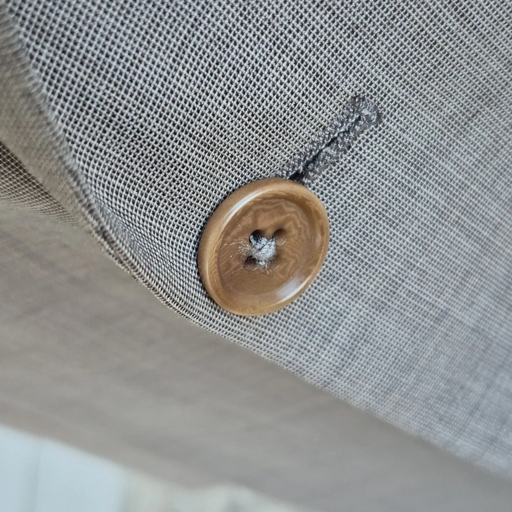 BROOKS BROTHERS 346 Stretch Light Grey Beige Solid Weave Sz 46 R Mens Sport Coat - Picture 4 of 6